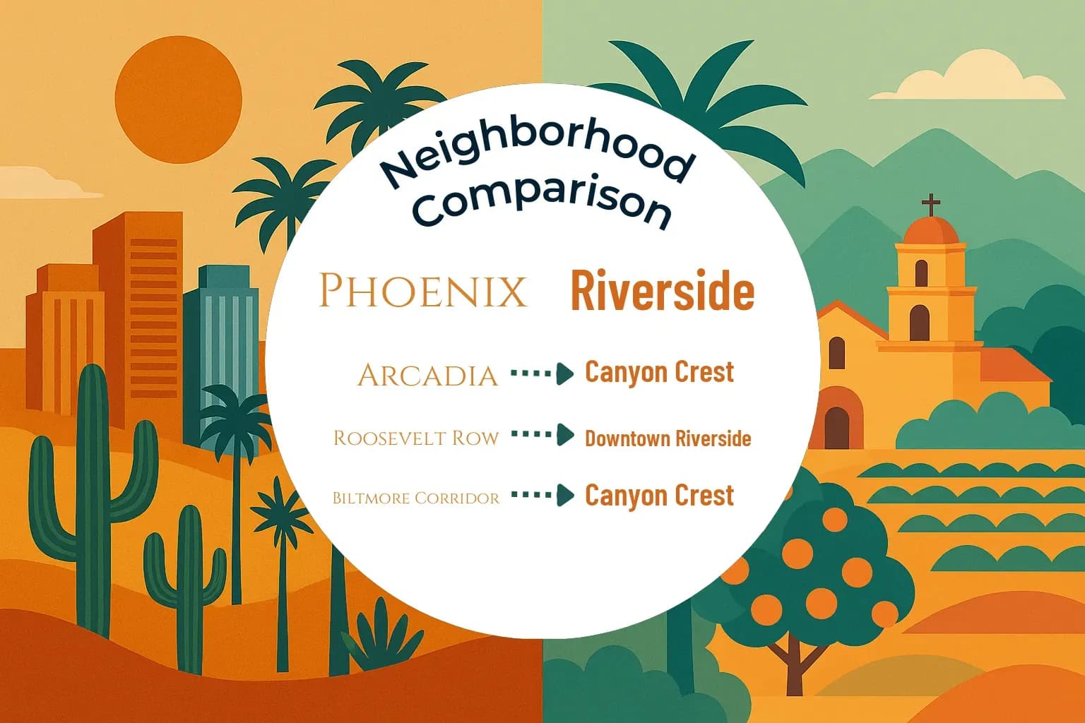 Phoenix vs Riverside Neighborhood Comparison