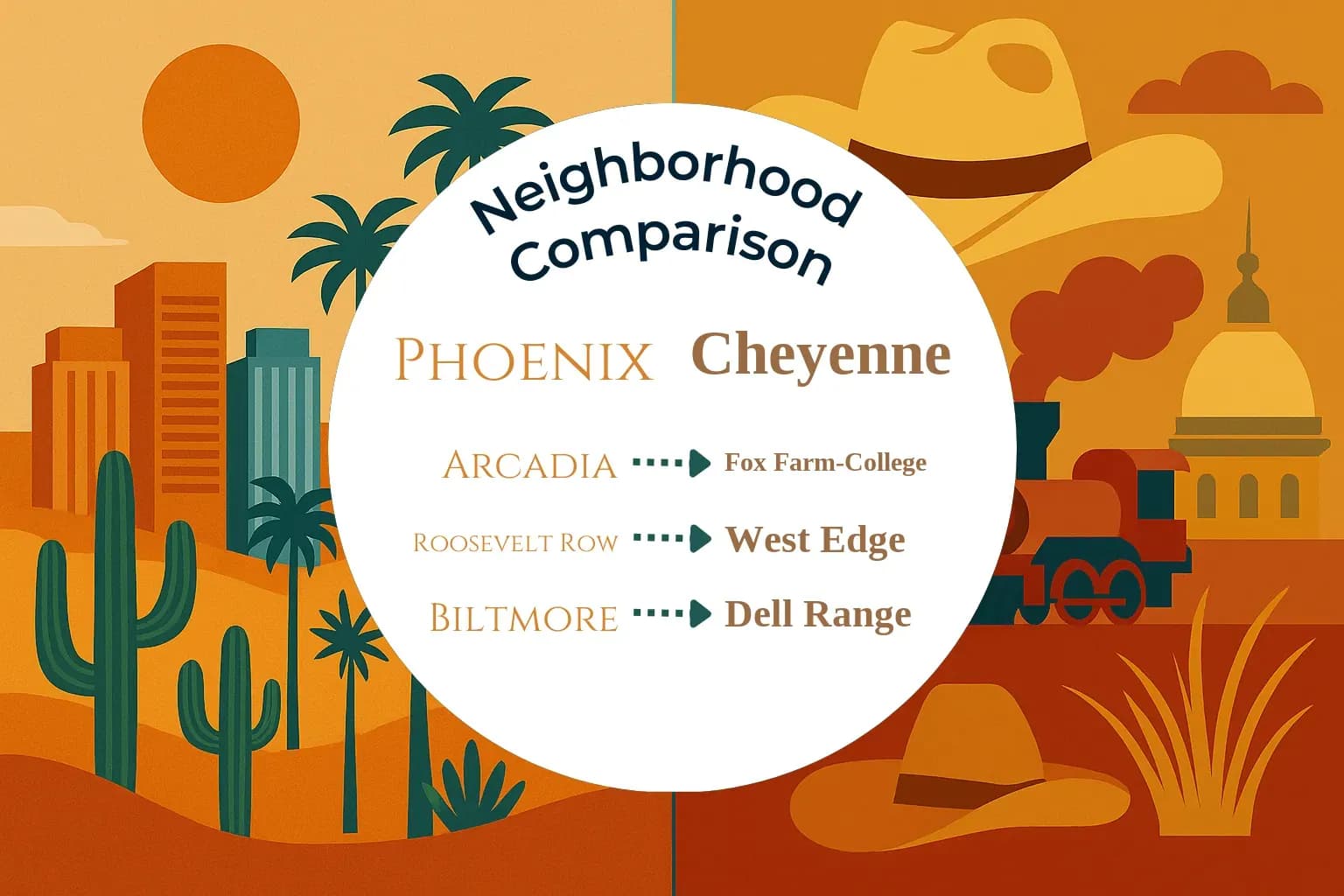 Phoenix vs Cheyenne Neighborhood Comparison