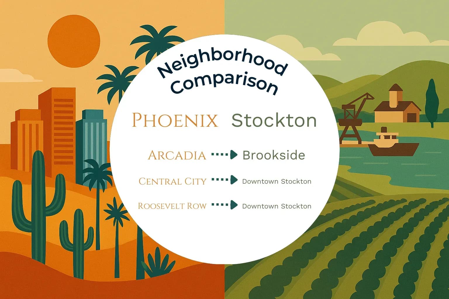 Phoenix vs Stockton Neighborhood Comparison