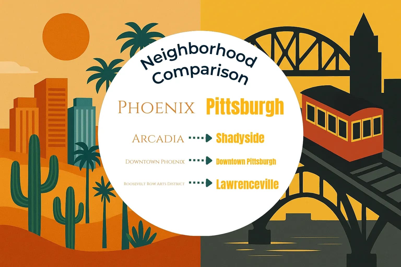 Phoenix vs Pittsburgh Neighborhood Comparison