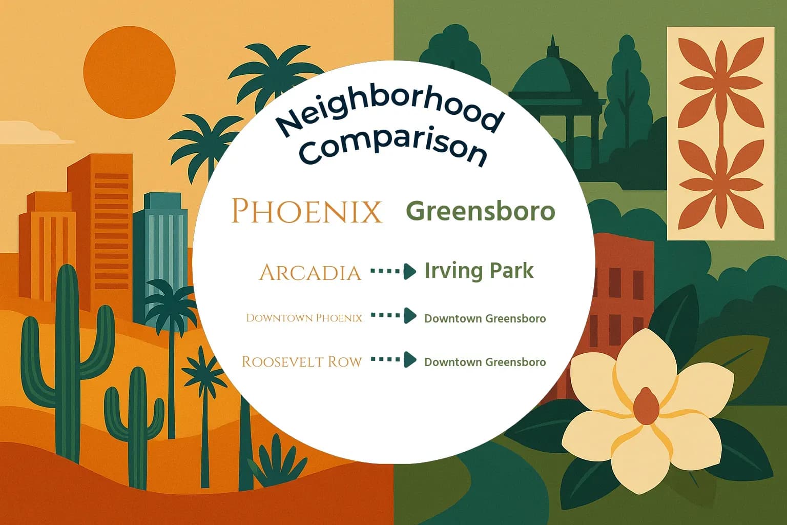 Phoenix vs Greensboro Neighborhood Comparison