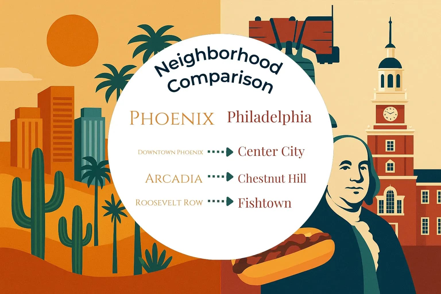Phoenix vs Philadelphia Neighborhood Comparison