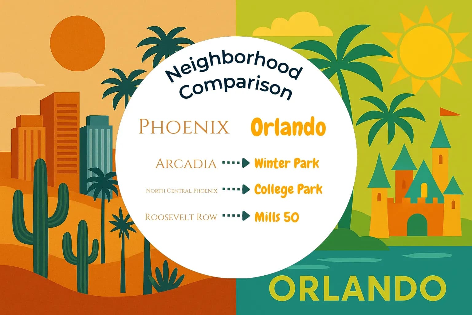 Phoenix vs Orlando Neighborhood Comparison