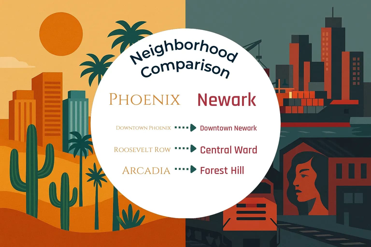 Phoenix vs Newark Neighborhood Comparison
