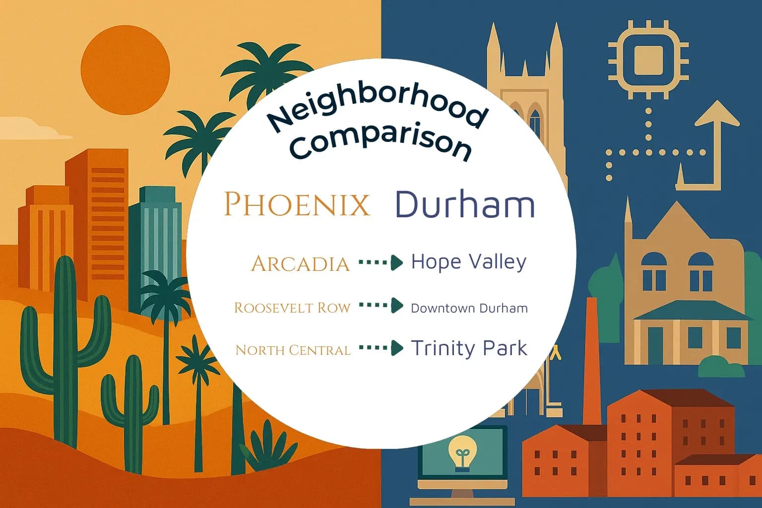 Phoenix vs Durham Neighborhood Comparison
