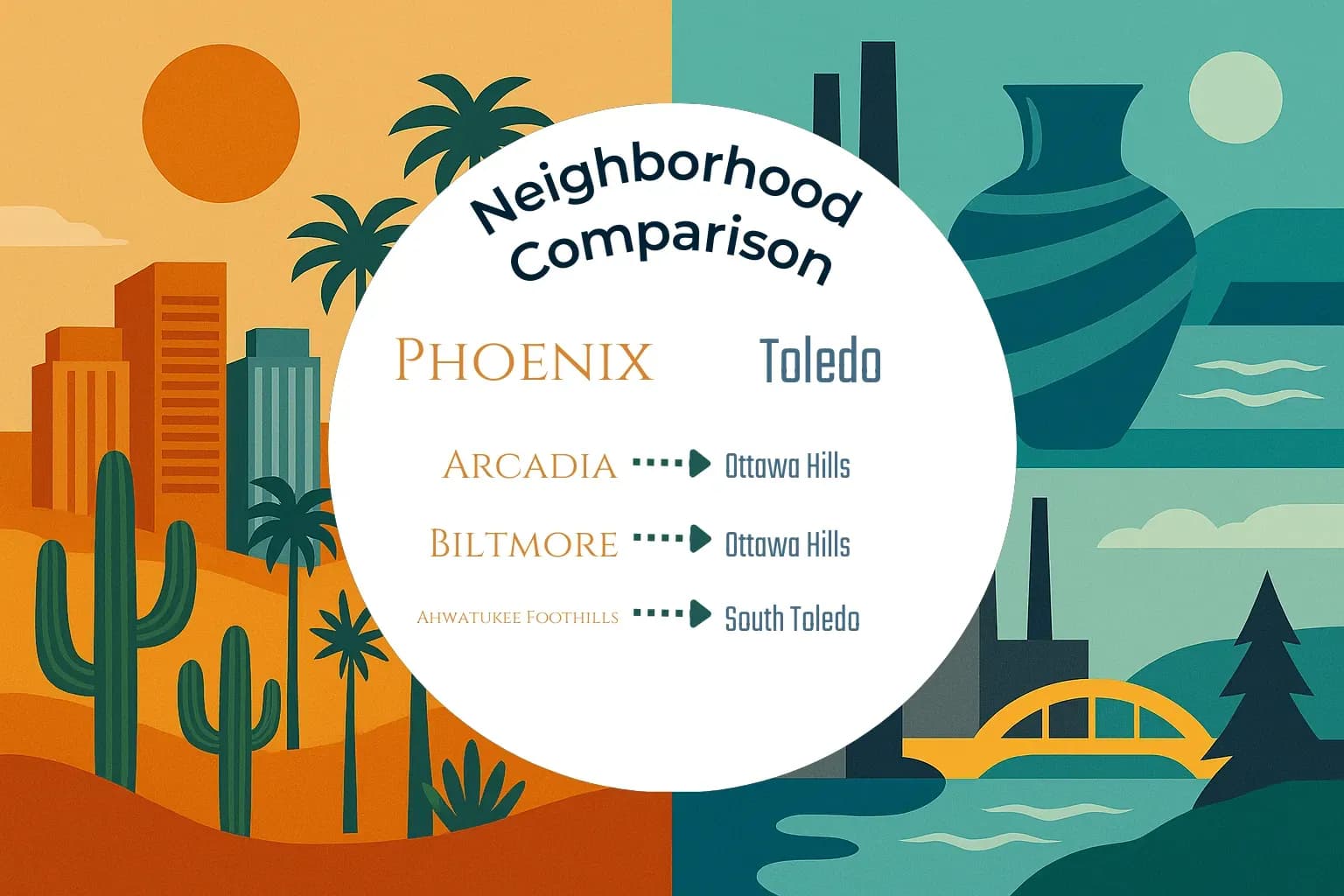 Phoenix vs Toledo Neighborhood Comparison