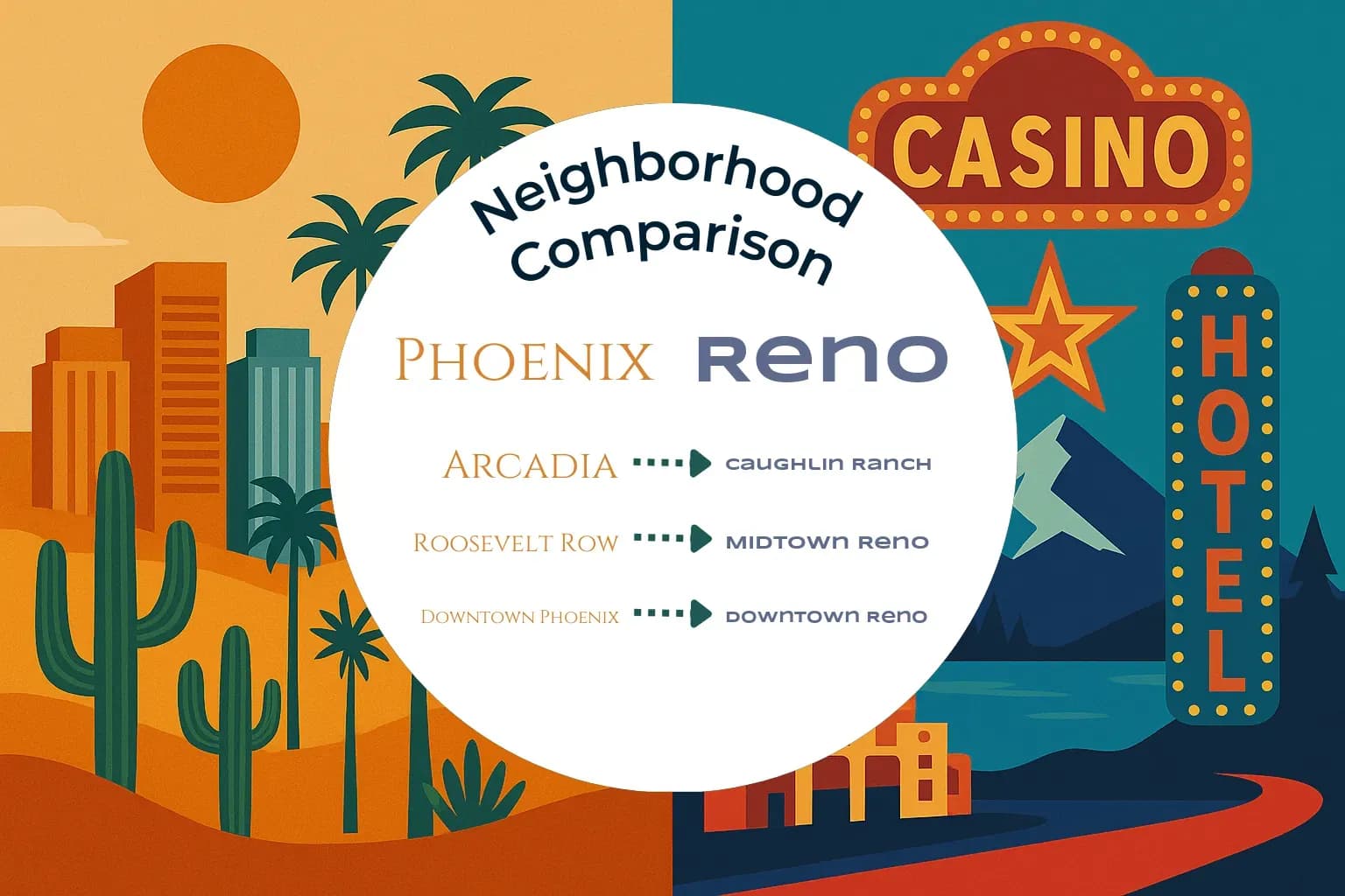 Phoenix vs Reno Neighborhood Comparison
