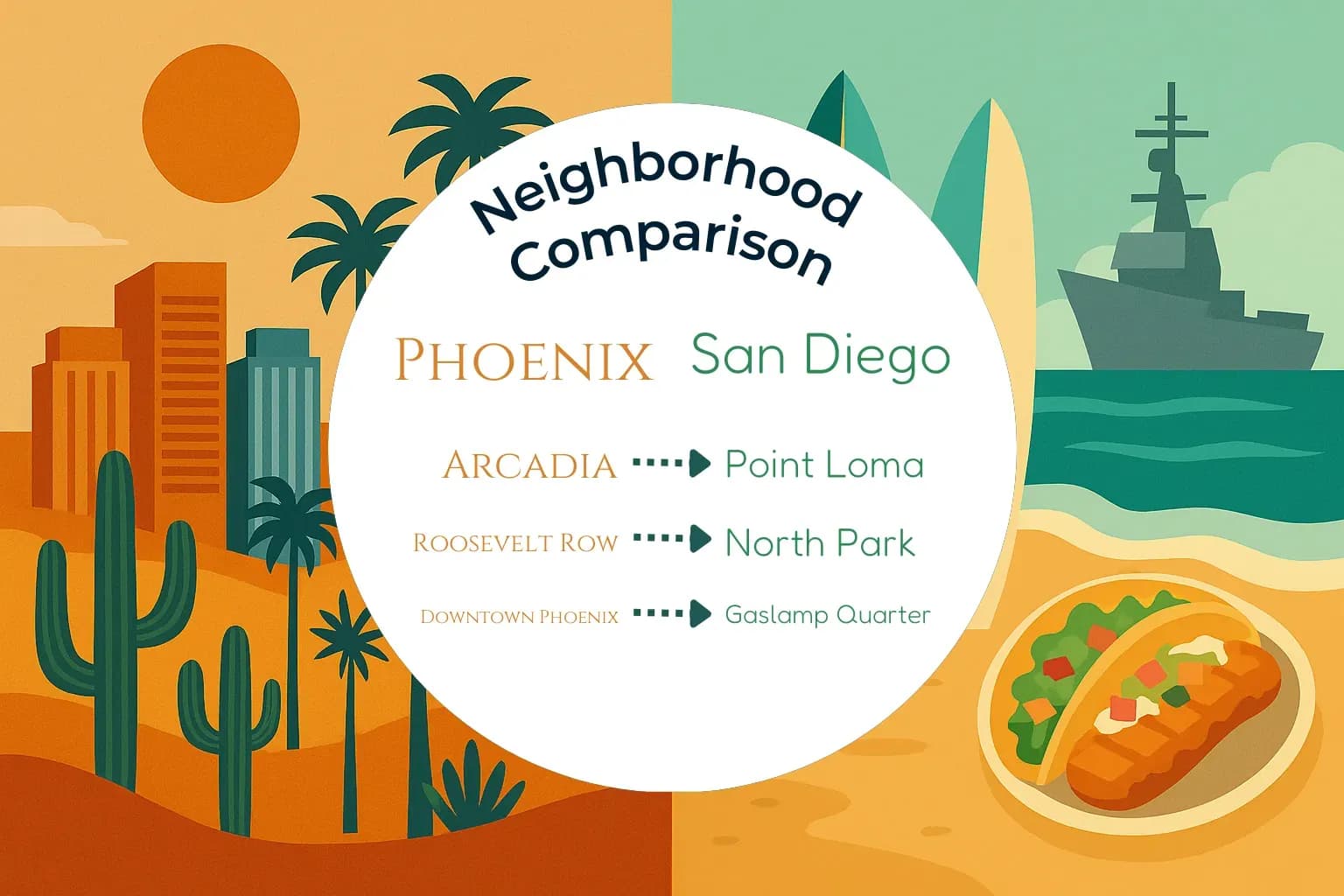 Phoenix vs San Diego Neighborhood Comparison