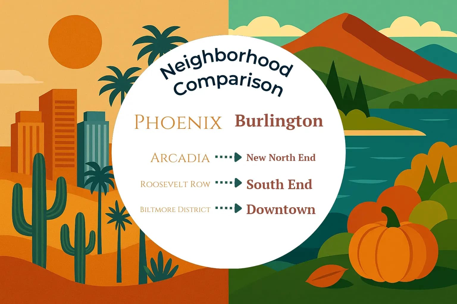 Phoenix vs Burlington Neighborhood Comparison