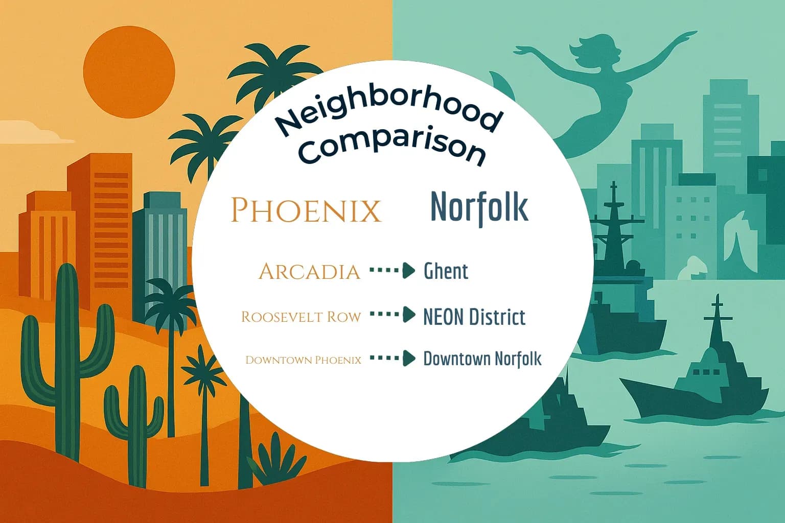Phoenix vs Norfolk Neighborhood Comparison