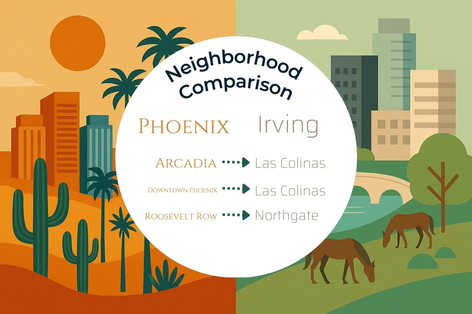 Phoenix vs Irving Neighborhood Comparison