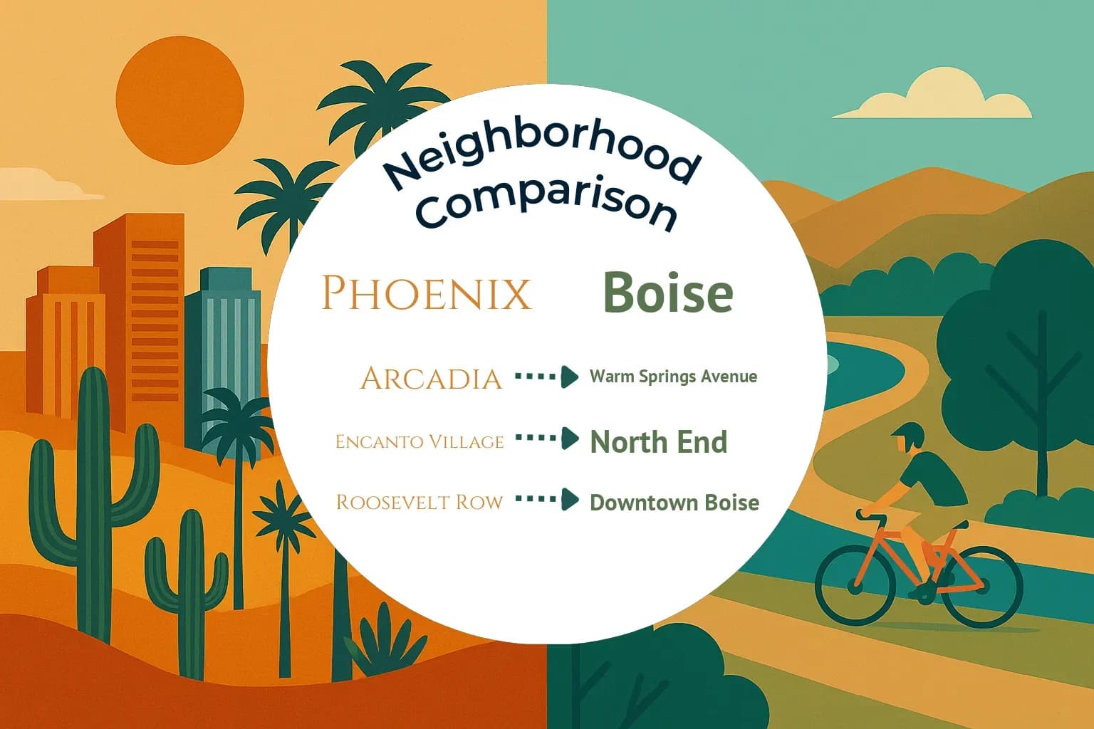 Phoenix vs Boise Neighborhood Comparison