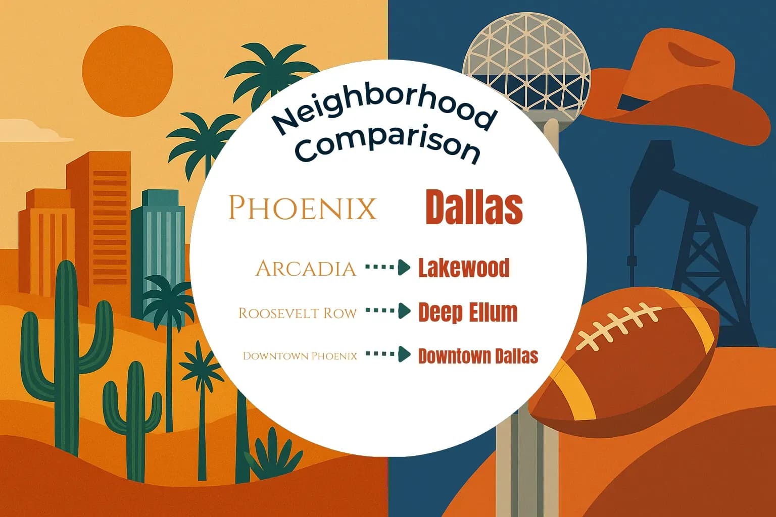 Phoenix vs Dallas Neighborhood Comparison