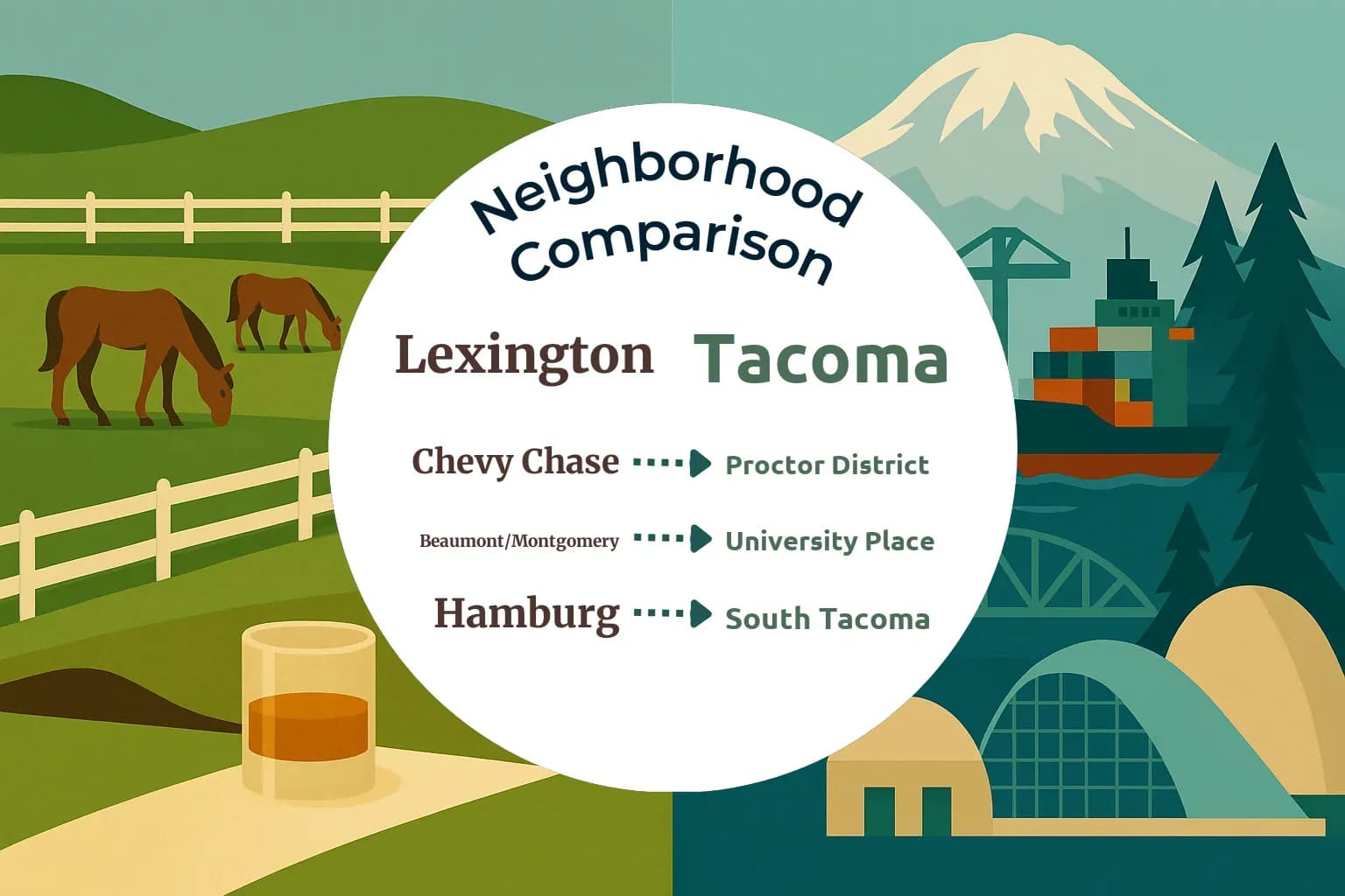 Lexington vs Tacoma Neighborhood Comparison