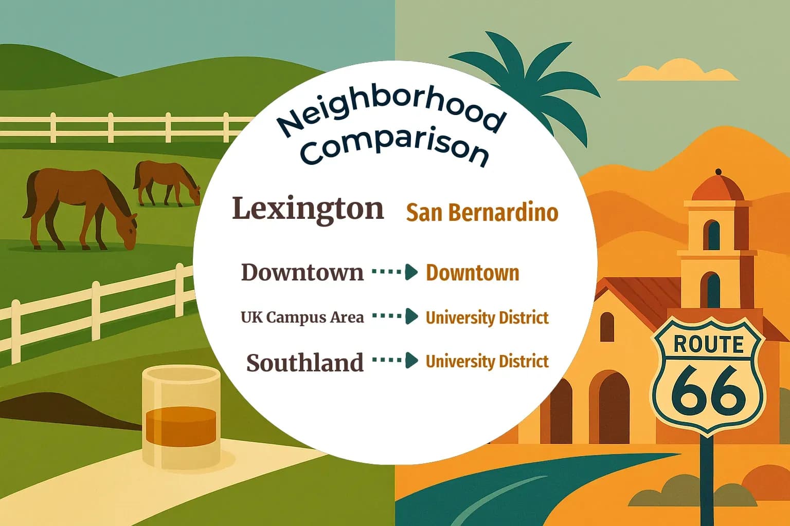 Lexington vs San Bernardino Neighborhood Comparison