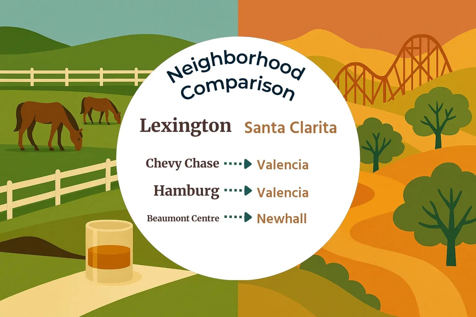 Lexington vs Santa Clarita Neighborhood Comparison