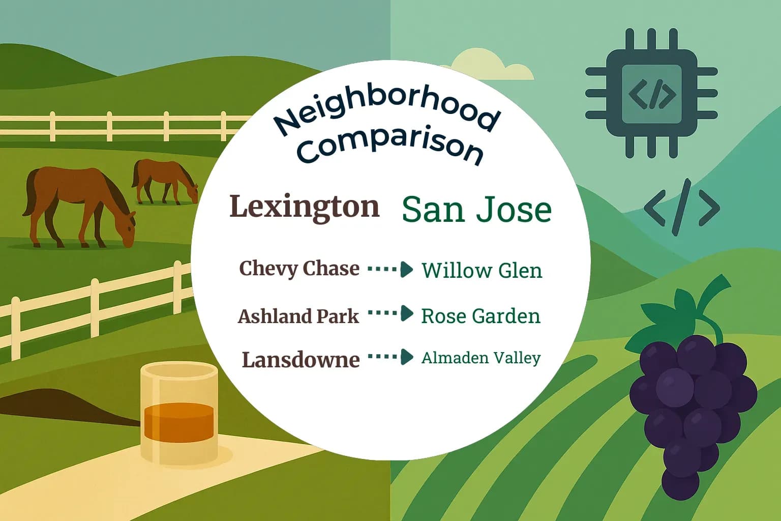 Lexington vs San Jose Neighborhood Comparison