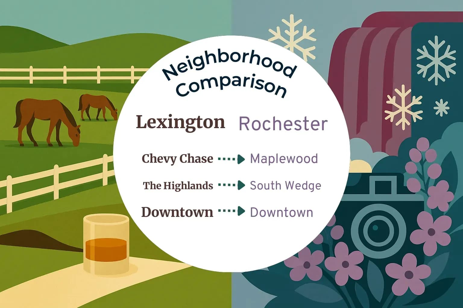 Lexington vs Rochester Neighborhood Comparison