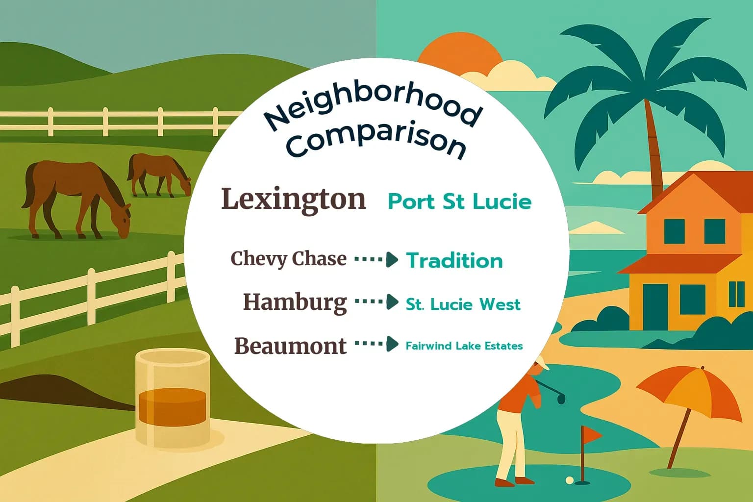 Lexington vs Port St. Lucie Neighborhood Comparison