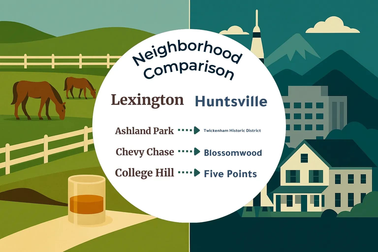 Lexington vs Huntsville Neighborhood Comparison