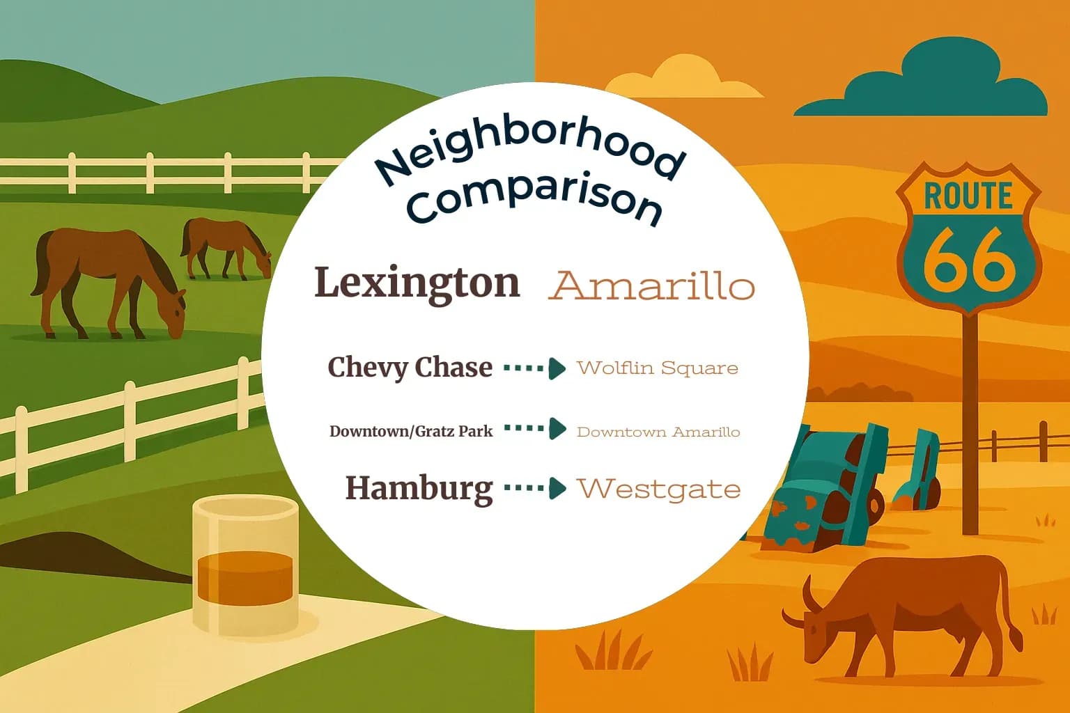 Lexington vs Amarillo Neighborhood Comparison