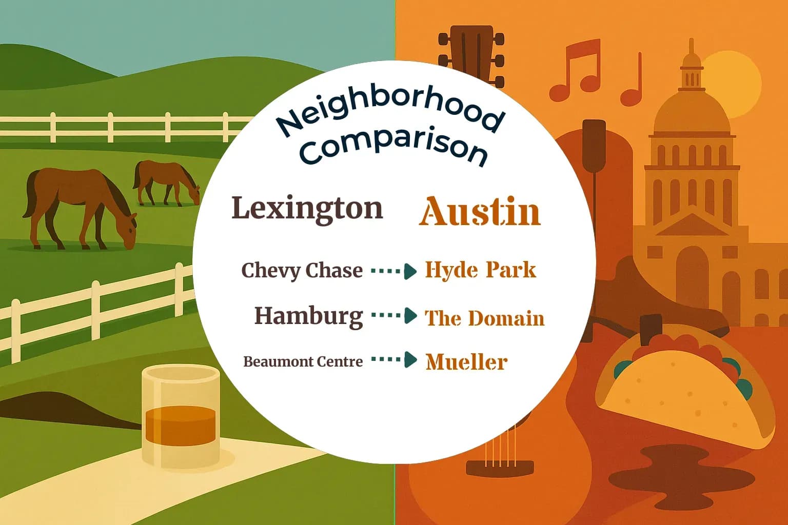 Lexington vs Austin Neighborhood Comparison