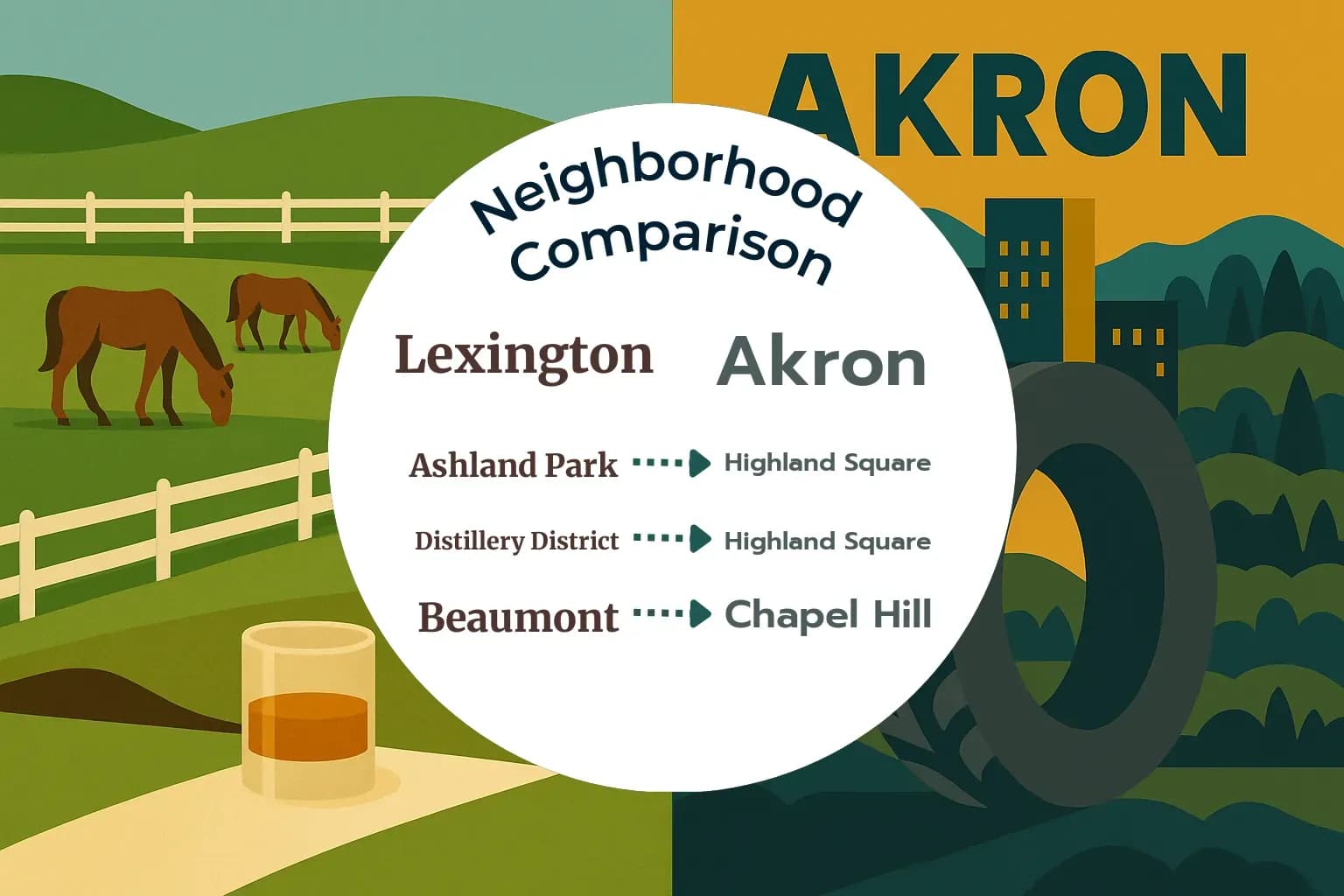 Lexington vs Akron Neighborhood Comparison