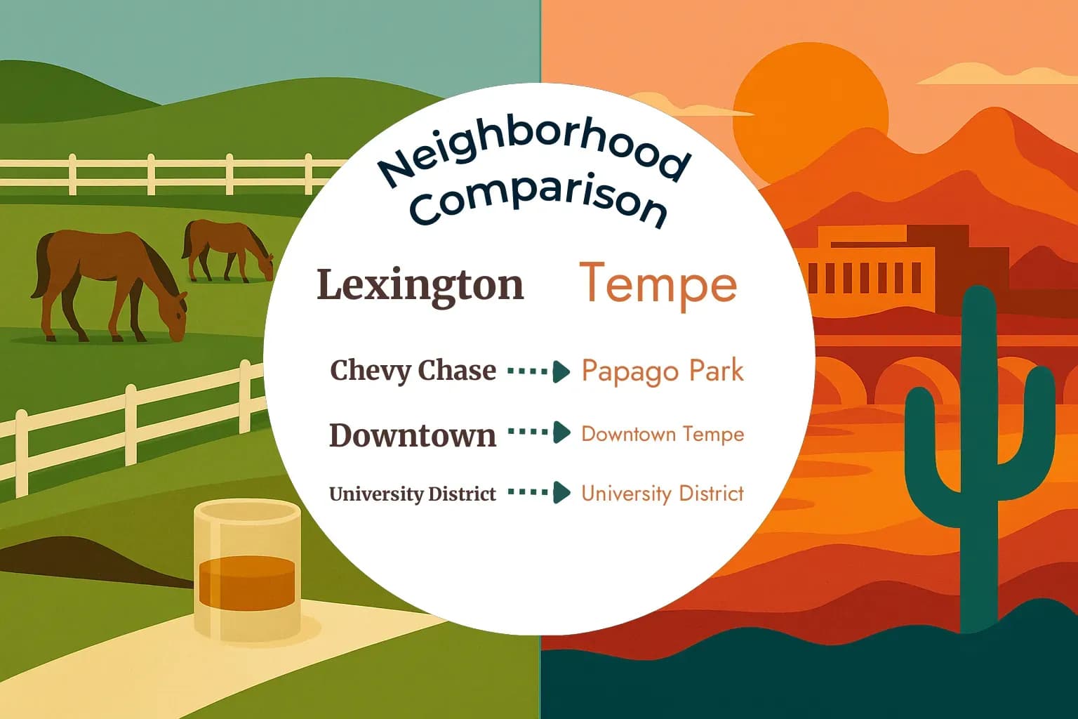 Lexington vs Tempe Neighborhood Comparison