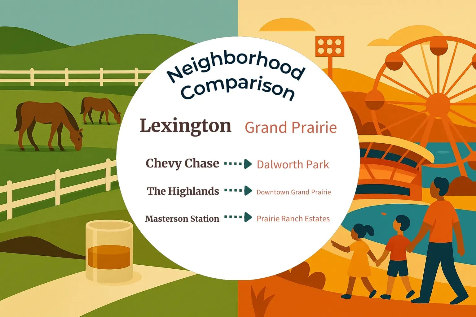 Lexington vs Grand Prairie Neighborhood Comparison