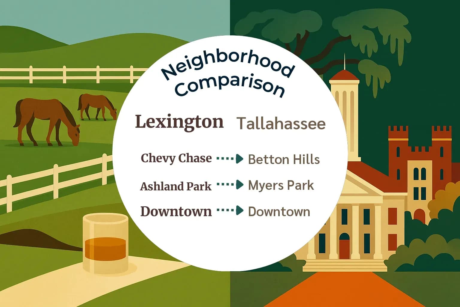Lexington vs Tallahassee Neighborhood Comparison