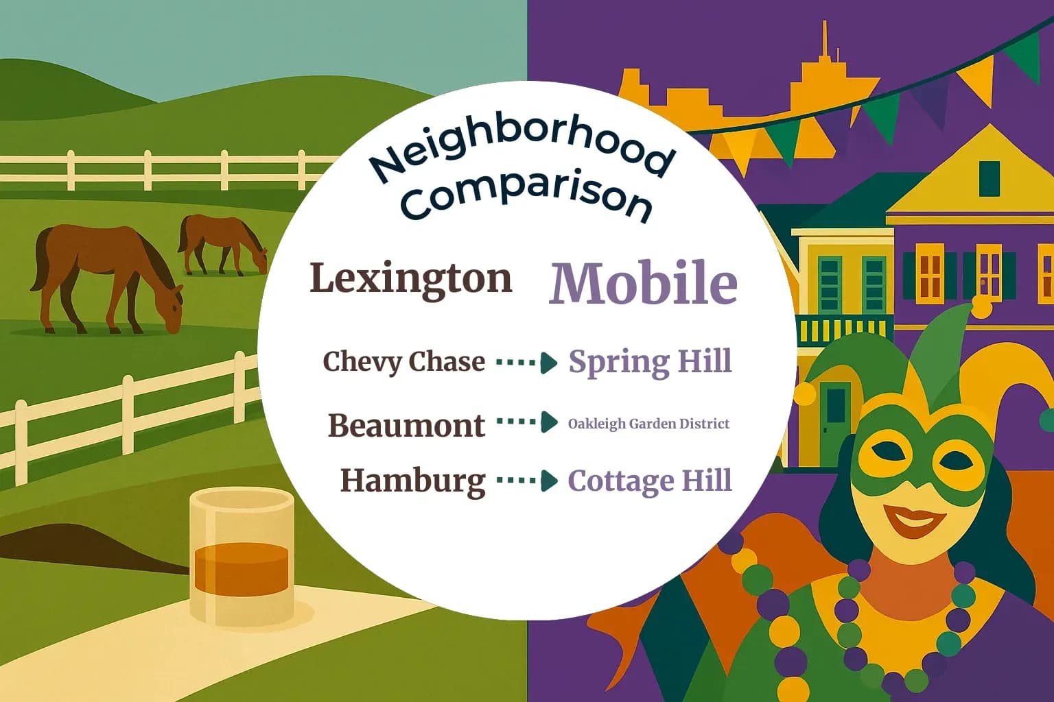 Lexington vs Mobile Neighborhood Comparison