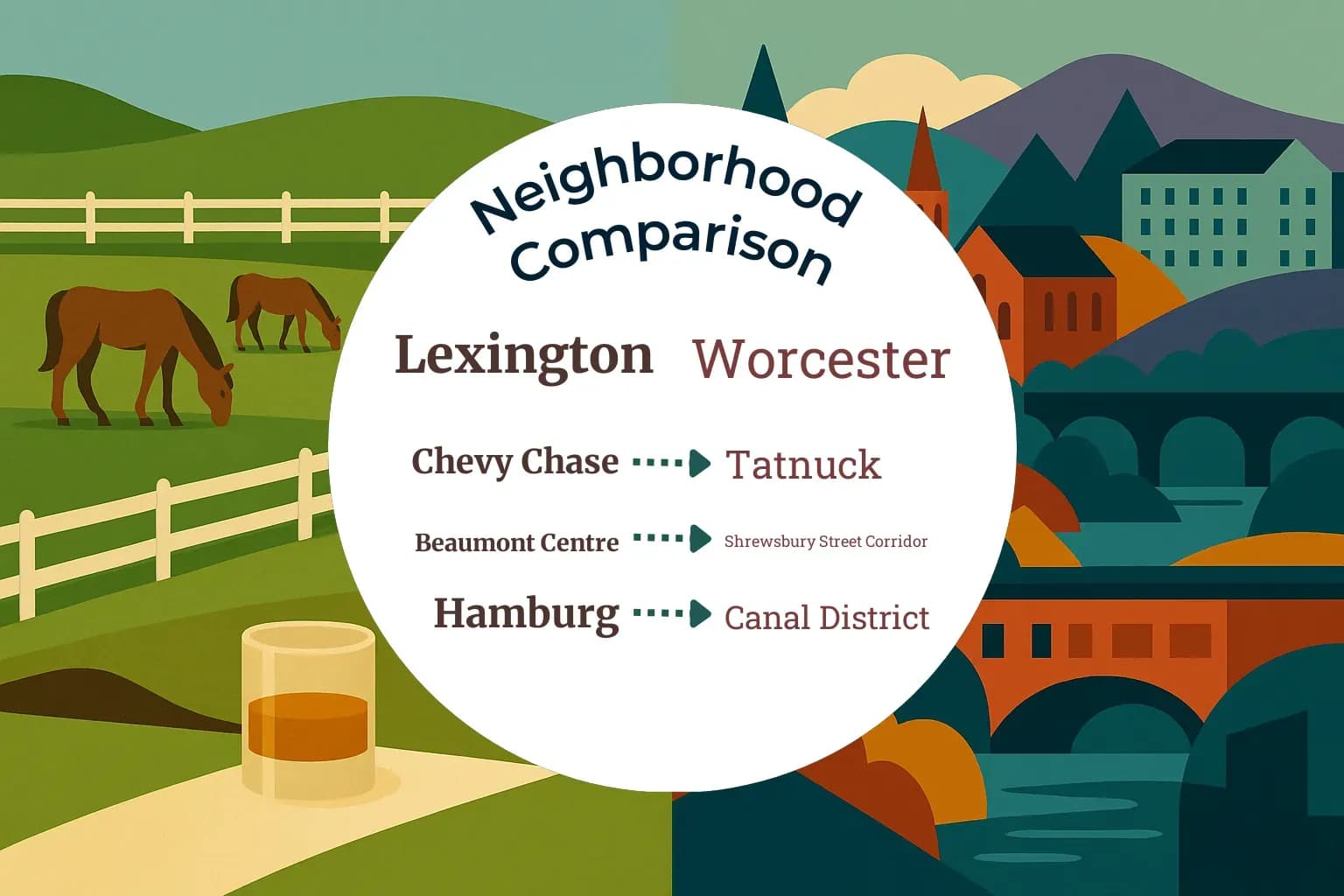 Lexington vs Worcester Neighborhood Comparison