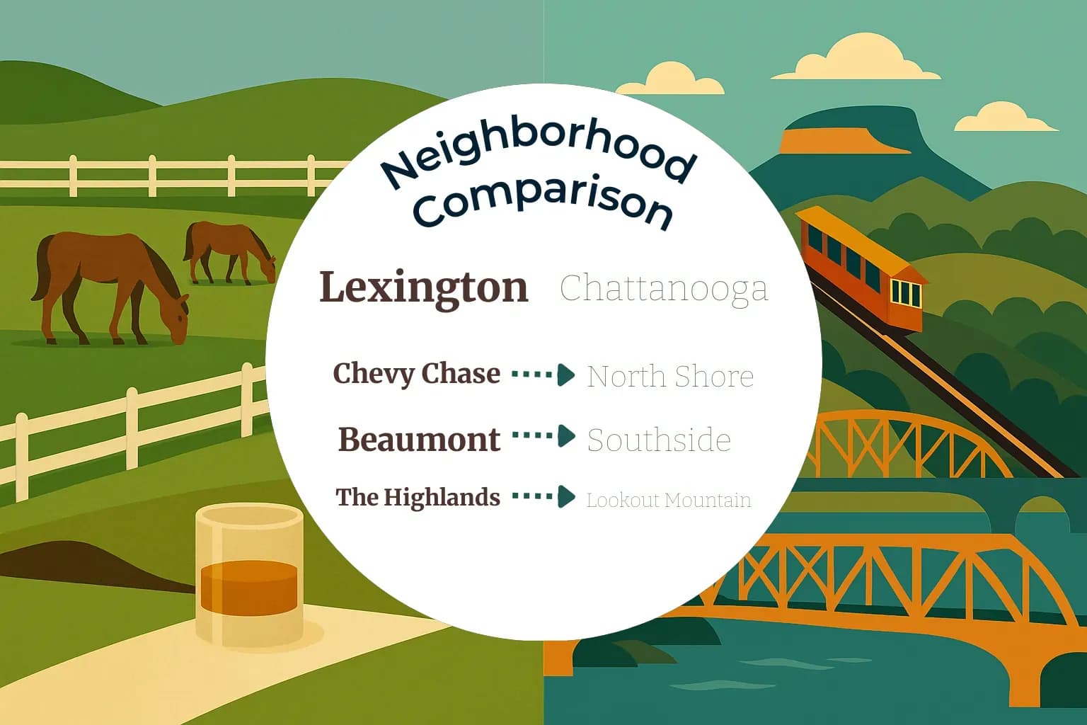 Lexington vs Chattanooga Neighborhood Comparison