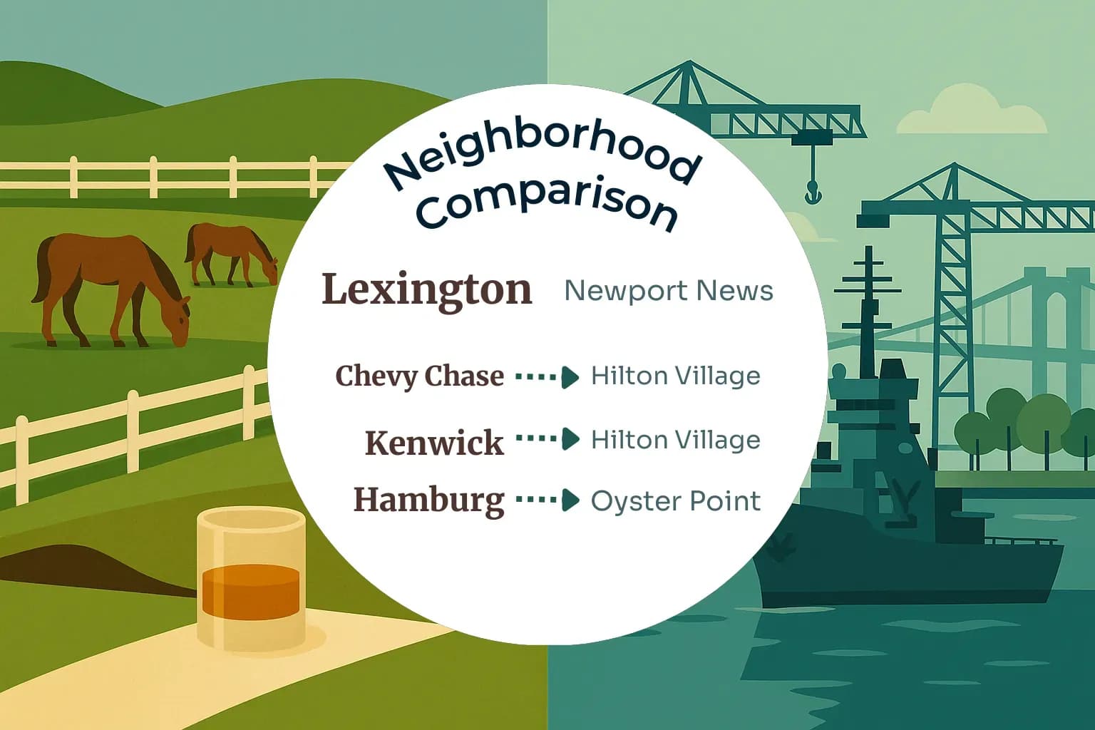 Lexington vs Newport News Neighborhood Comparison