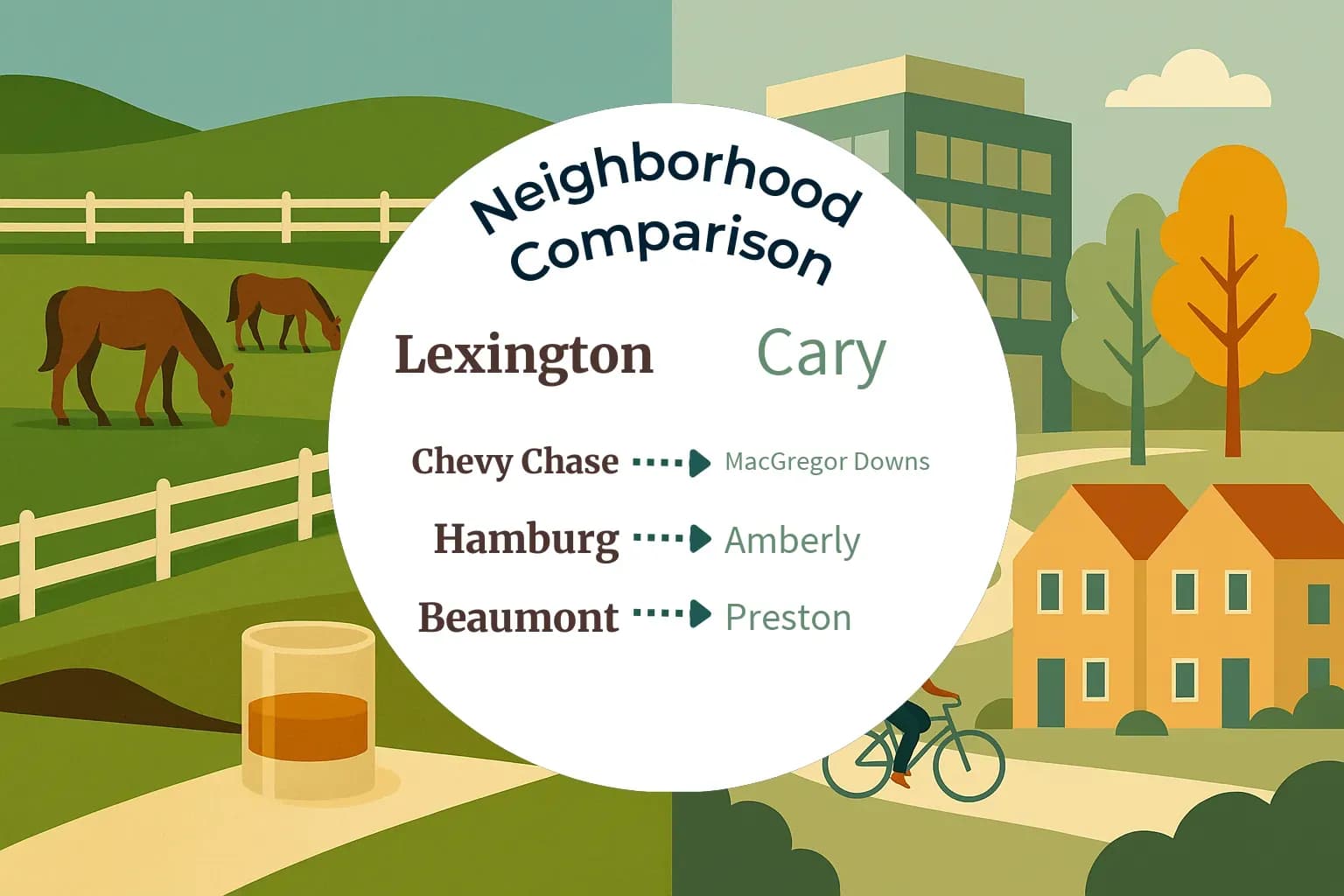 Lexington vs Cary Neighborhood Comparison