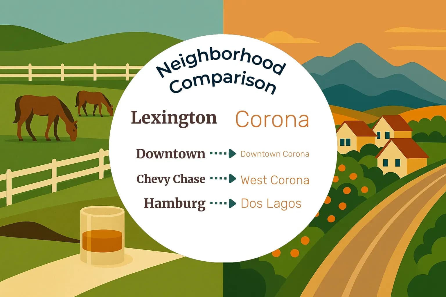 Lexington vs Corona Neighborhood Comparison
