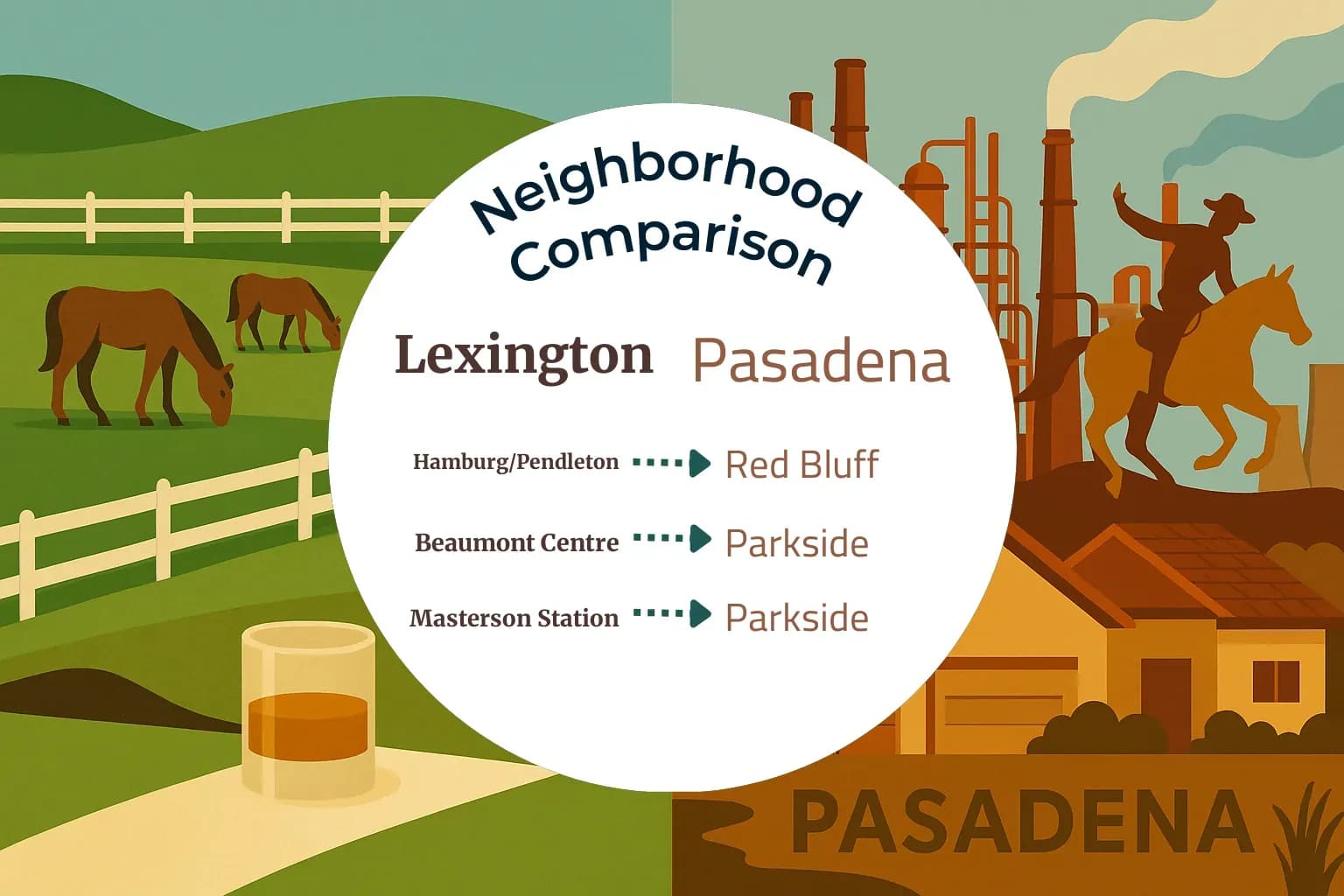 Lexington vs Pasadena Neighborhood Comparison