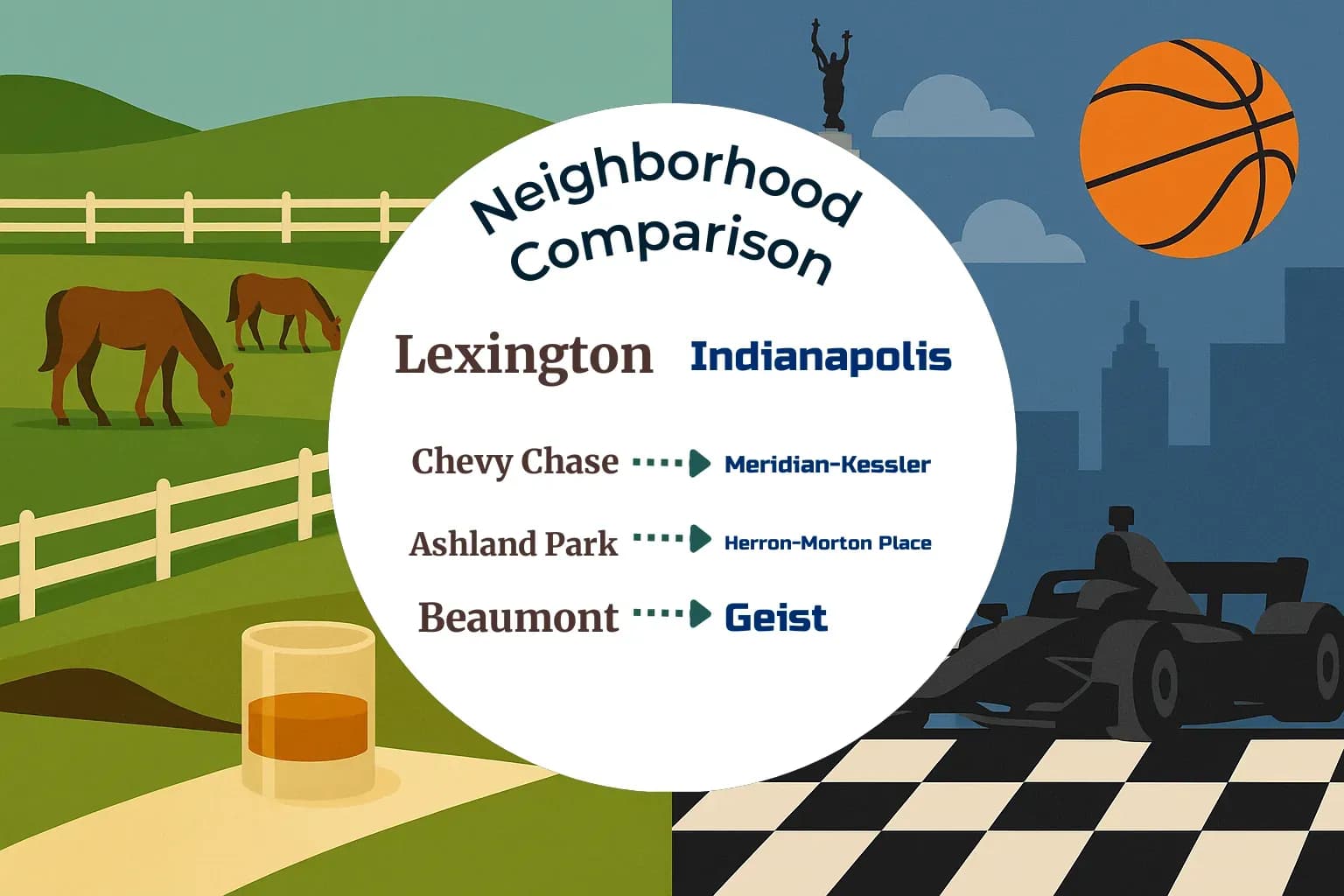 Lexington vs Indianapolis Neighborhood Comparison