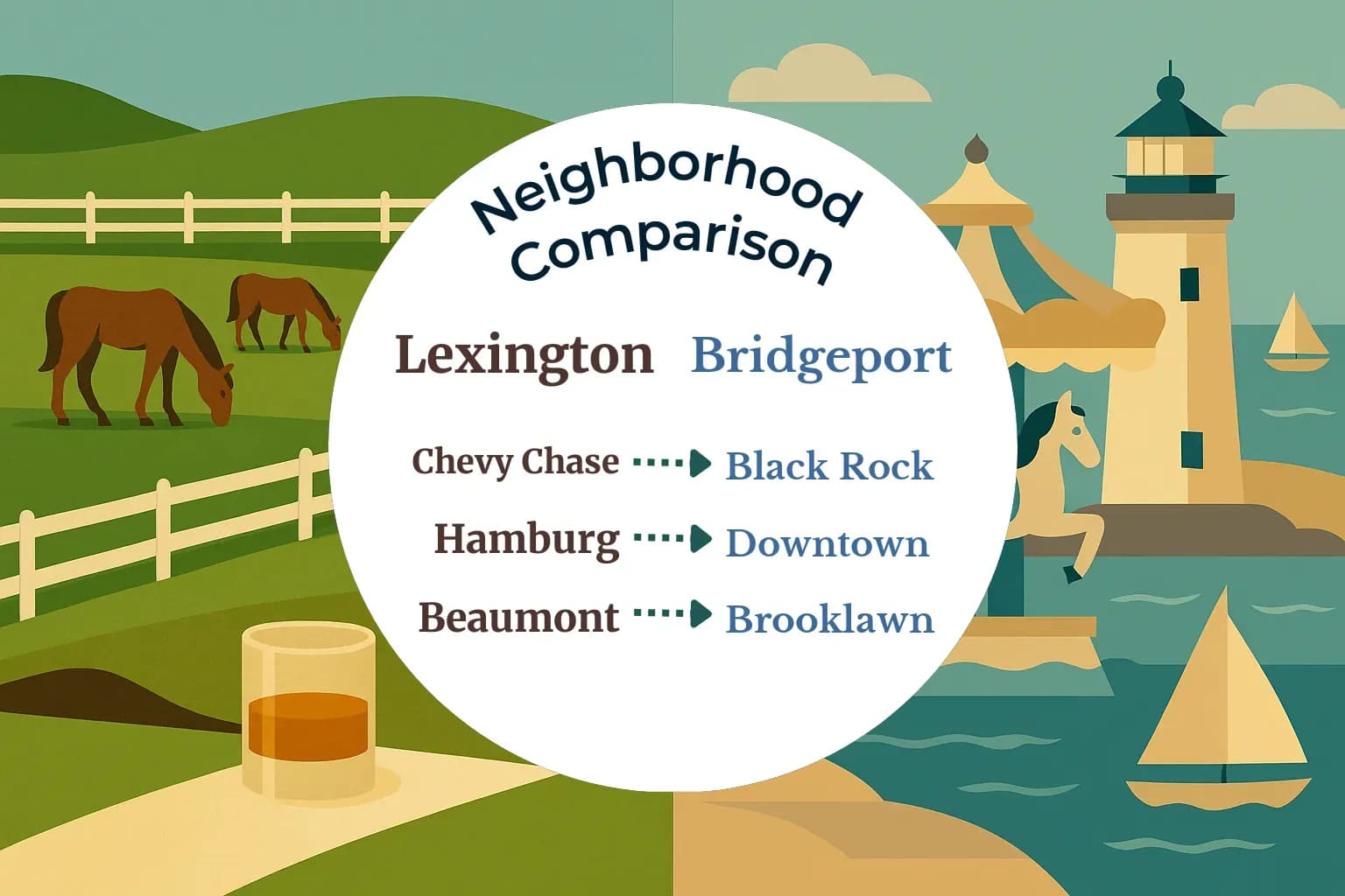 Lexington vs Bridgeport Neighborhood Comparison