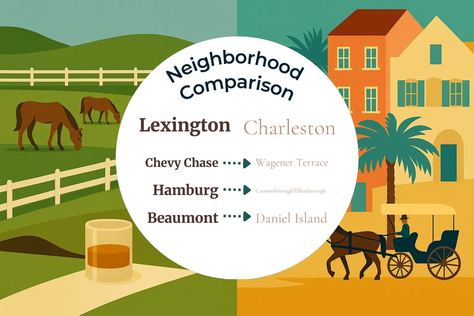 Lexington vs Charleston Neighborhood Comparison