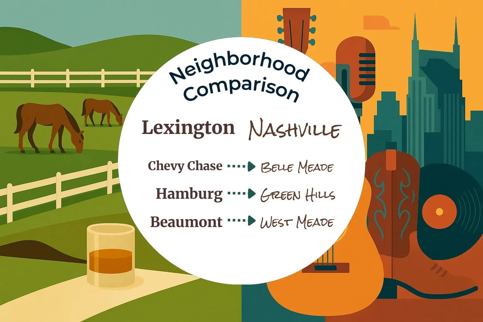 Lexington vs Nashville Neighborhood Comparison