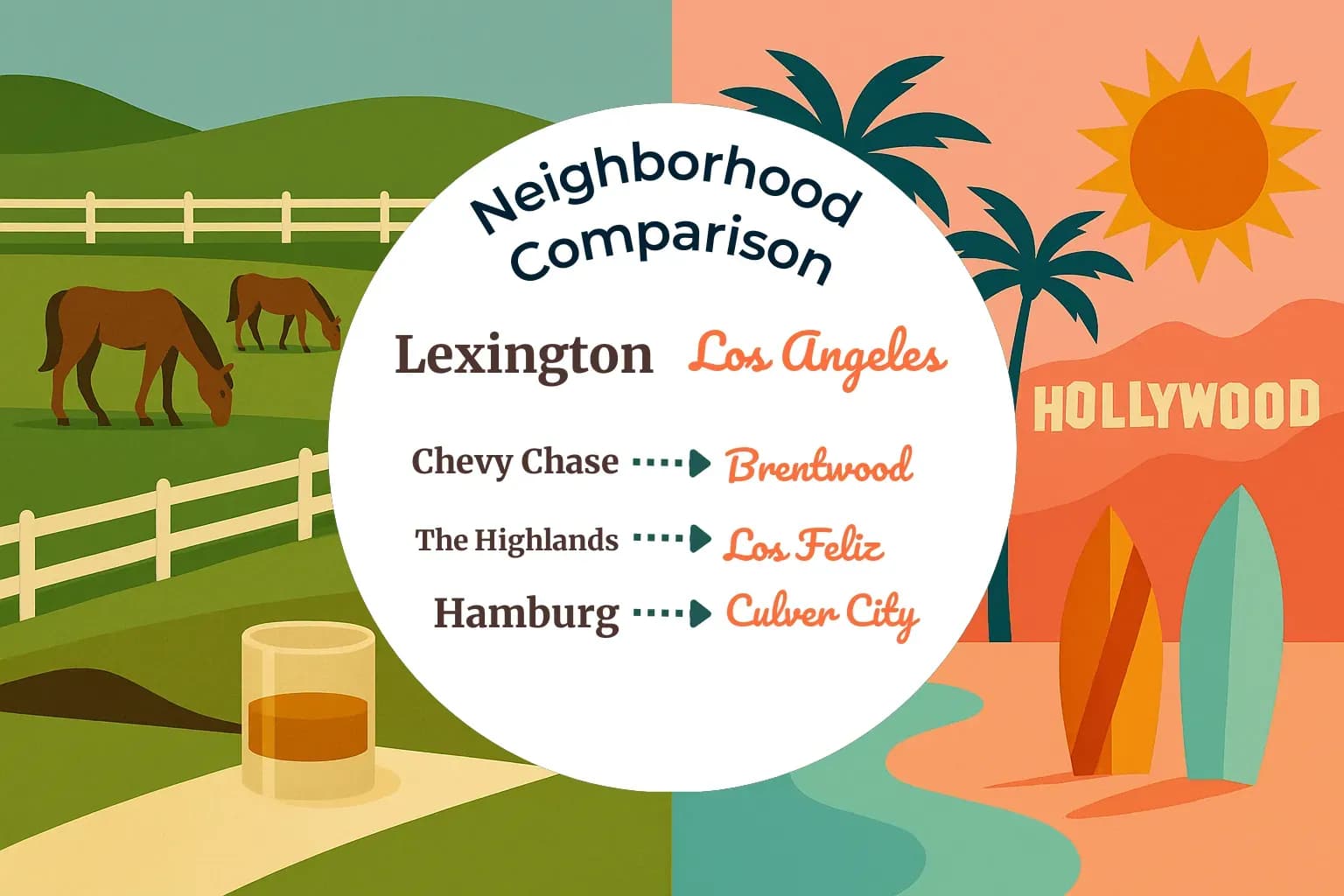 Lexington vs Los Angeles Neighborhood Comparison