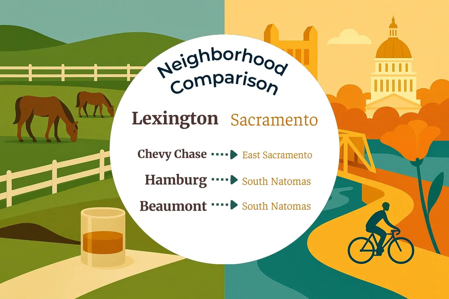Lexington vs Sacramento Neighborhood Comparison