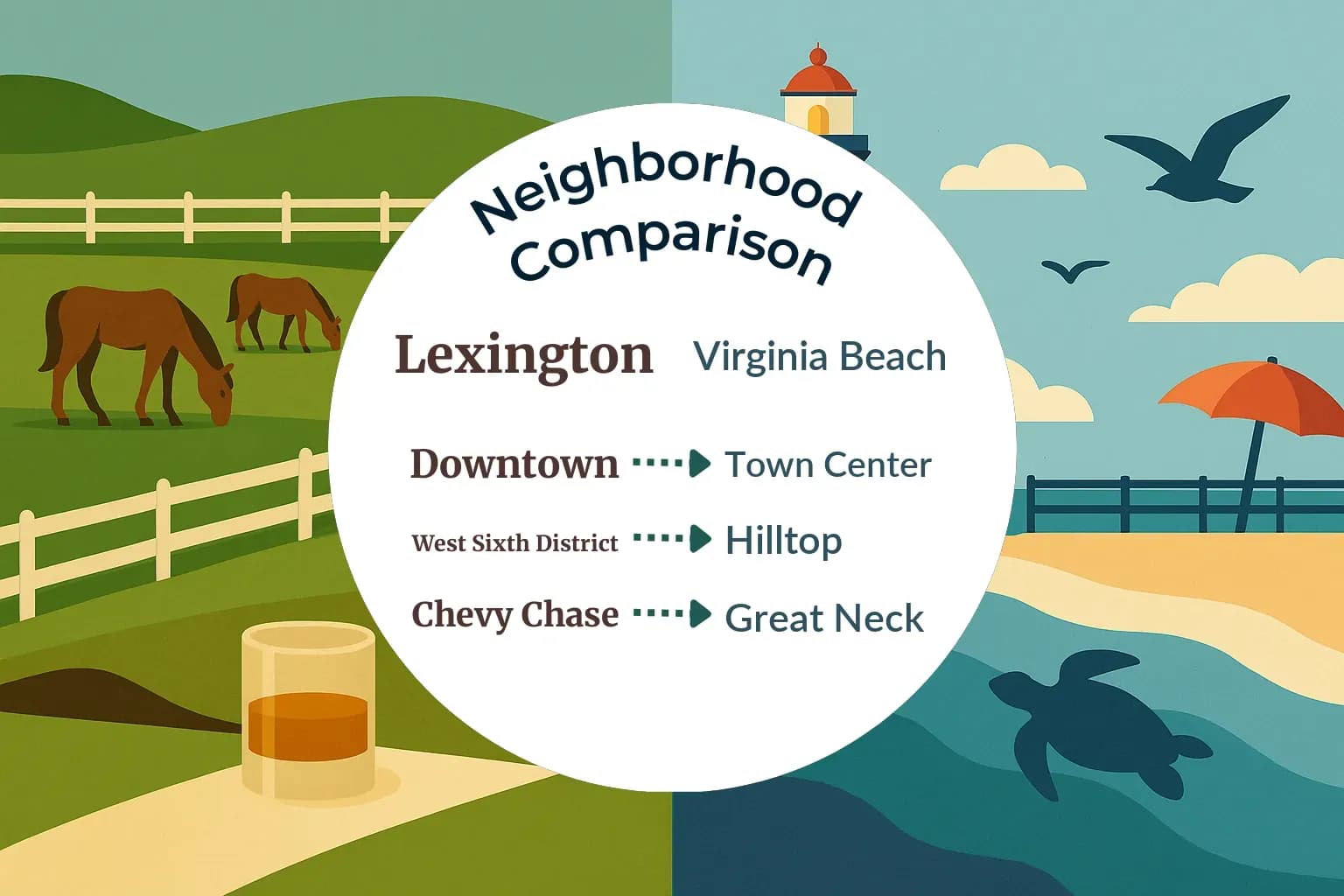 Lexington vs Virginia Beach Neighborhood Comparison
