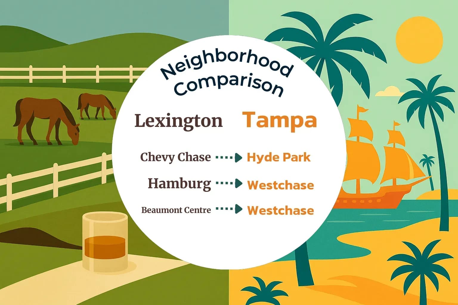 Lexington vs Tampa Neighborhood Comparison