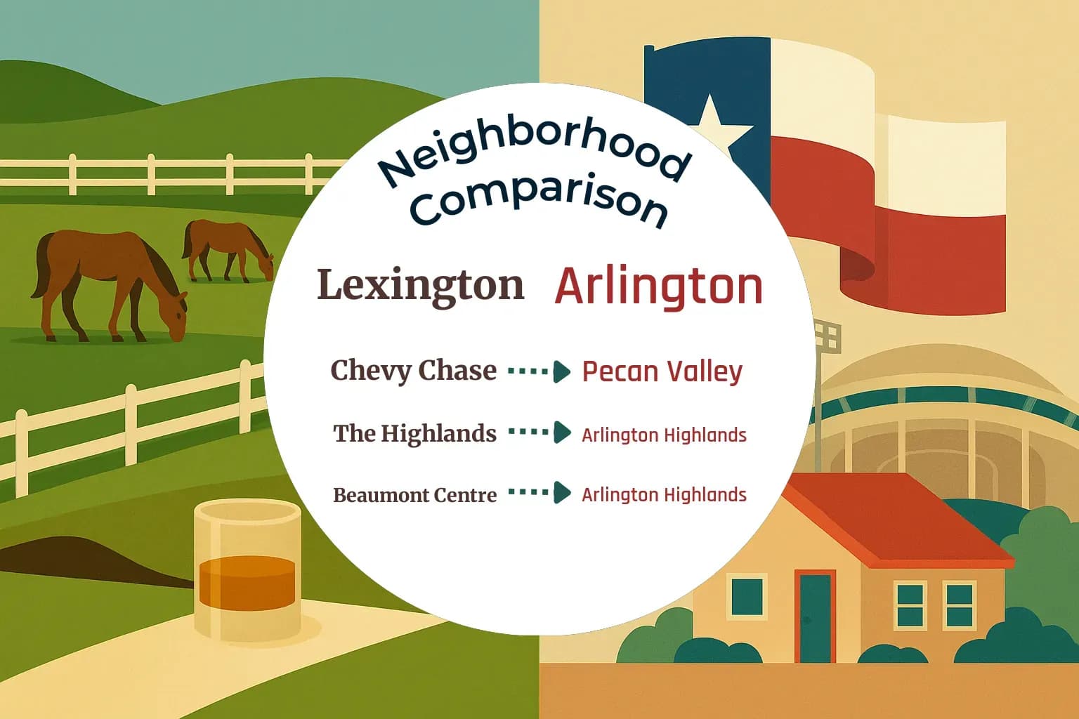 Lexington vs Arlington Neighborhood Comparison
