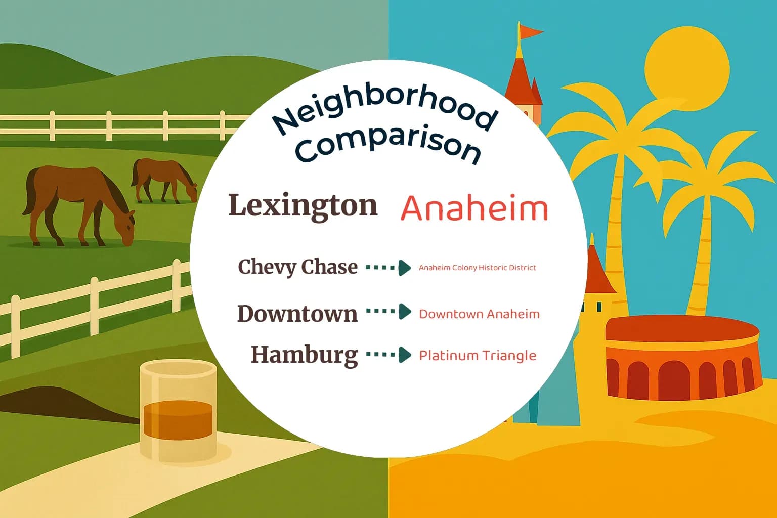 Lexington vs Anaheim Neighborhood Comparison