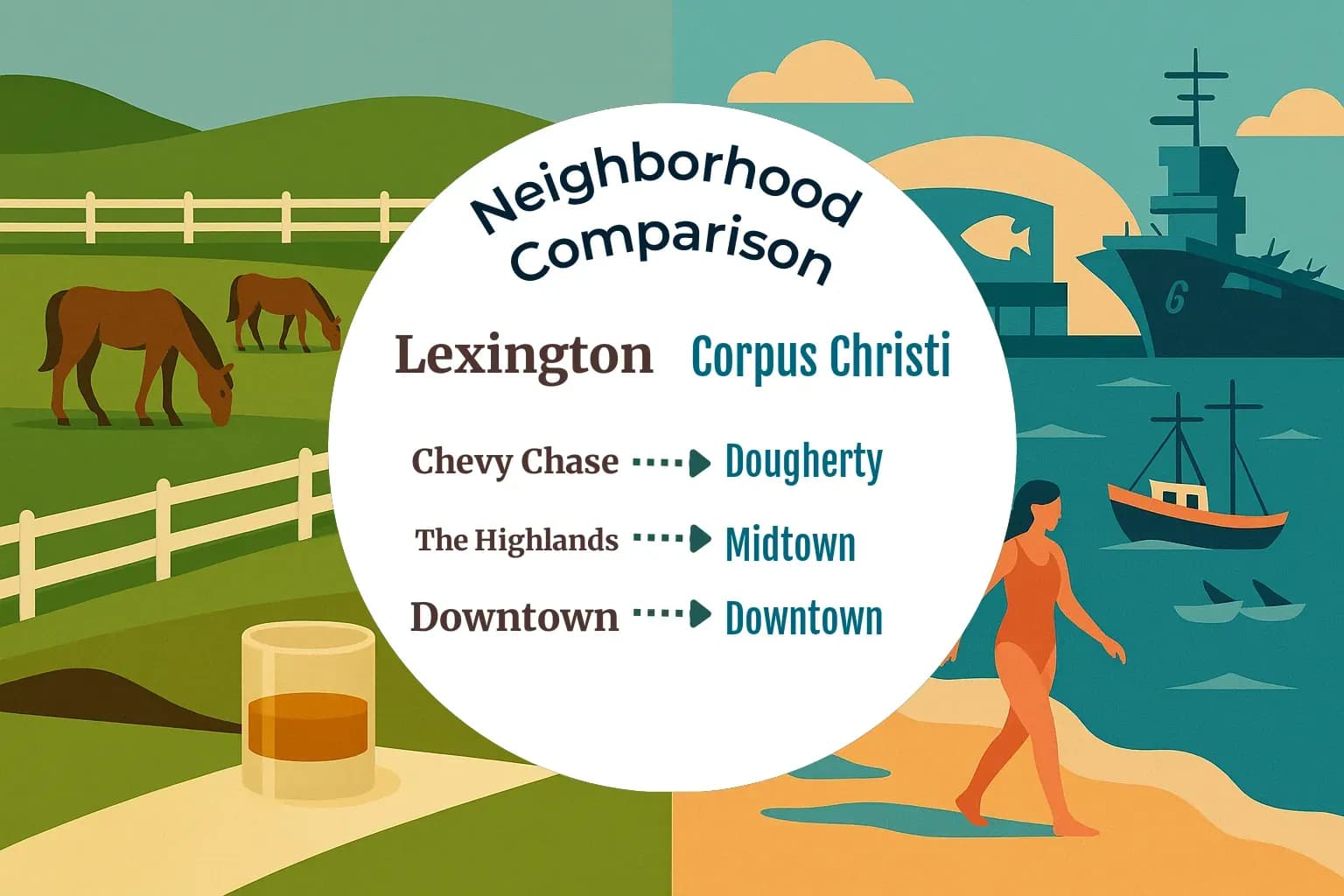 Lexington vs Corpus Christi Neighborhood Comparison