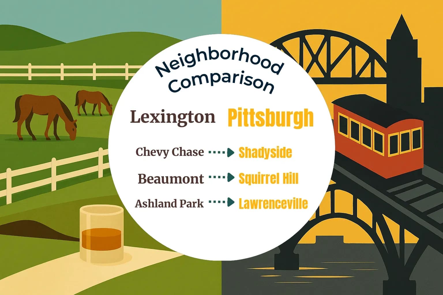 Lexington vs Pittsburgh Neighborhood Comparison