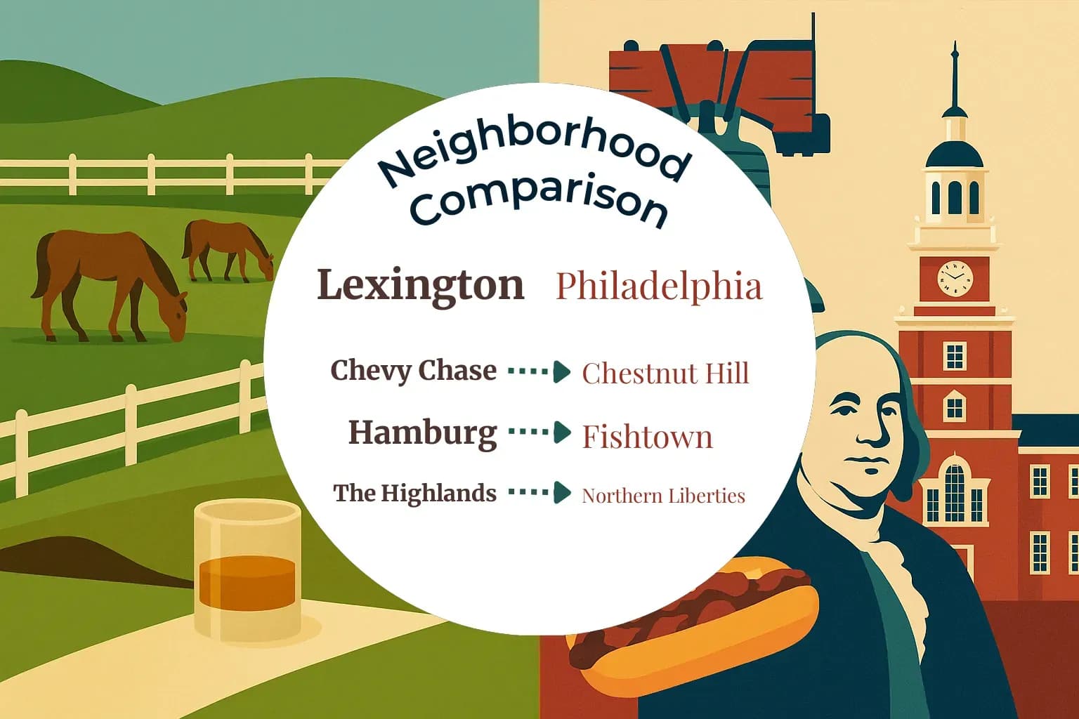 Lexington vs Philadelphia Neighborhood Comparison